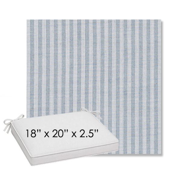 Picture of Tap Chambray | Sunbrella® 18" x 20" Outdoor Dining Cushion