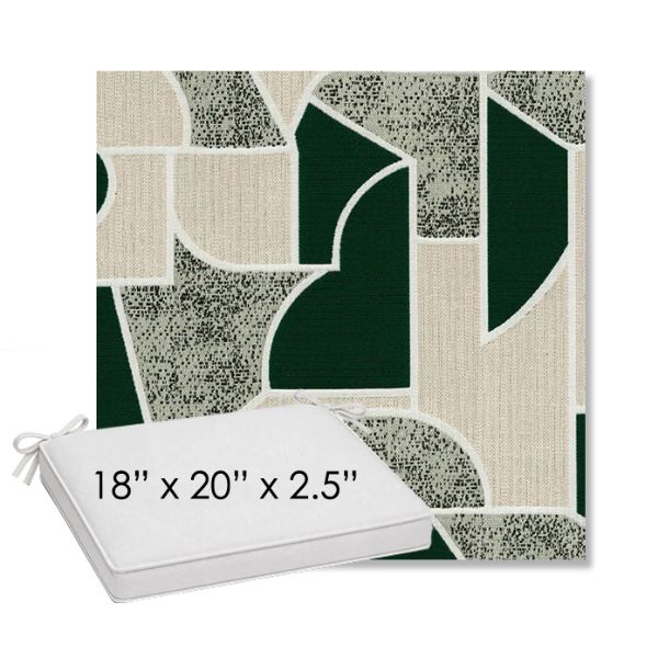 Picture of Territory Oxide | Sunbrella® 18" x 20" Outdoor Dining Cushion