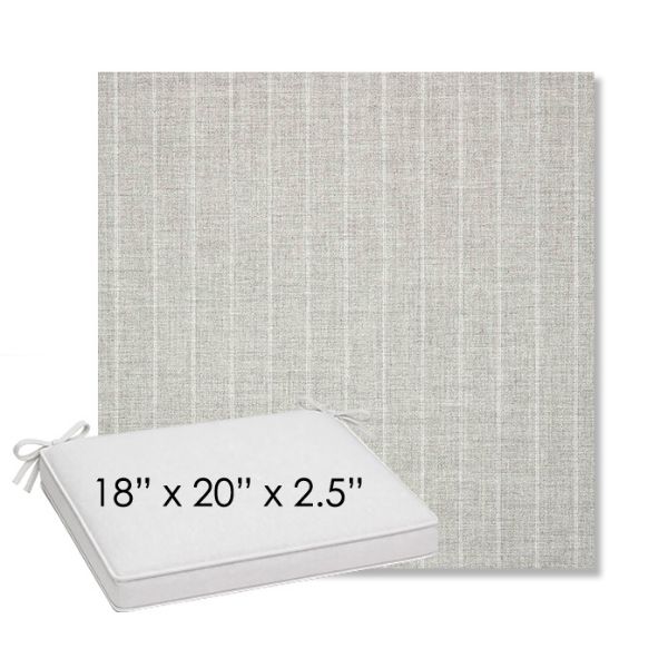 Picture of Ticking Fog | Sunbrella® 18" x 20" Outdoor Dining Cushion