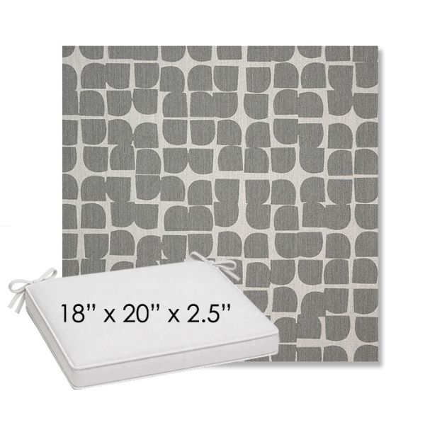 Picture of Toggle Greystone | Sunbrella® 18" x 20" Outdoor Dining Cushion