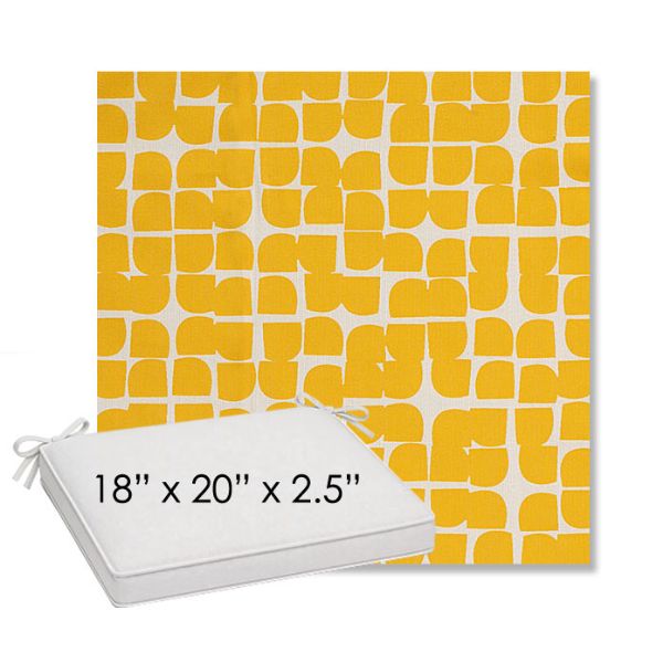 Picture of Toggle Lemon Drop | Sunbrella® 18" x 20" Outdoor Dining Cushion