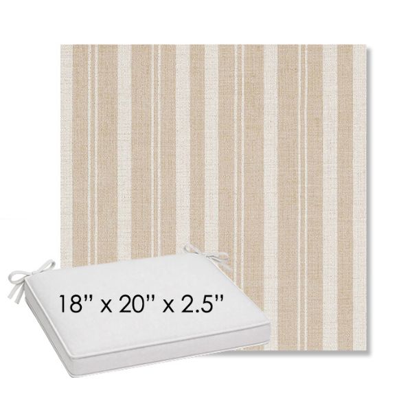 Picture of Tranquil Camel | Sunbrella® 18" x 20" Outdoor Dining Cushion