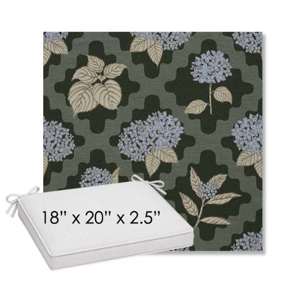 Picture of Trellis Topiary | Sunbrella® 18" x 20" Outdoor Dining Cushion