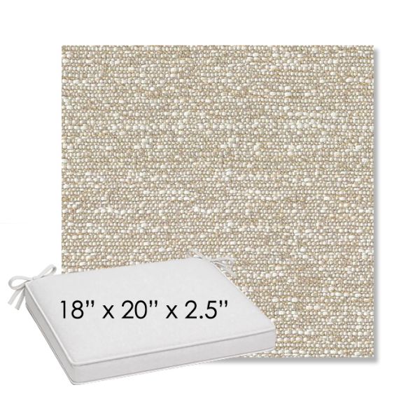 Picture of Tundra Gypsum | Sunbrella® 18" x 20" Outdoor Dining Cushion