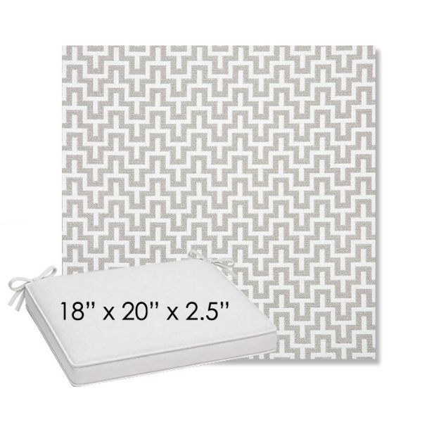 Picture of Underline Dove | Sunbrella® 18" x 20" Outdoor Dining Cushion