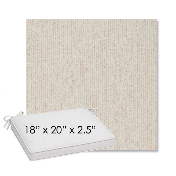 Picture of Vista Alabaster | Sunbrella® 18" x 20" Outdoor Dining Cushion