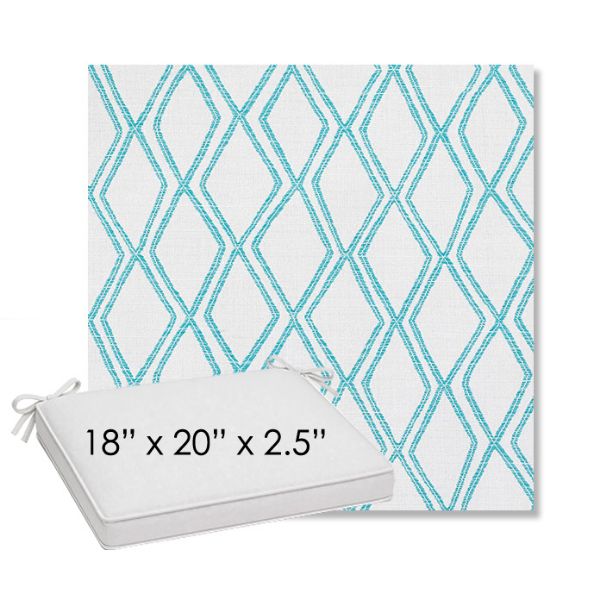 Picture of Voyage Breeze | Sunbrella® 18" x 20" Outdoor Dining Cushion