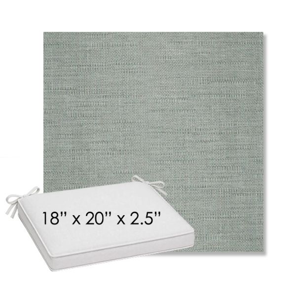 Picture of Willa Mist | Sunbrella® 18" x 20" Outdoor Dining Cushion