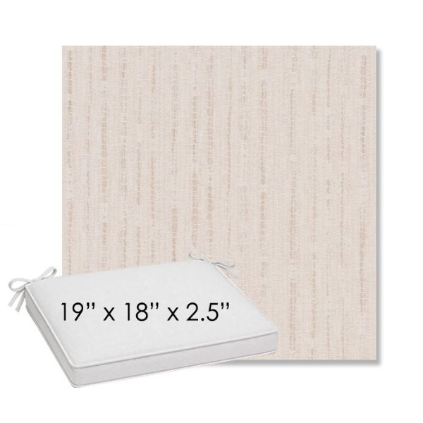 Picture of Abundant Parchment | Sunbrella® 19" x 18" Outdoor Dining Cushion