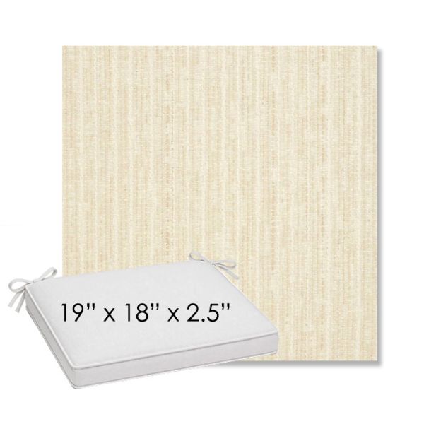 Picture of Abundant Snow | Sunbrella® 19" x 18" Outdoor Dining Cushion