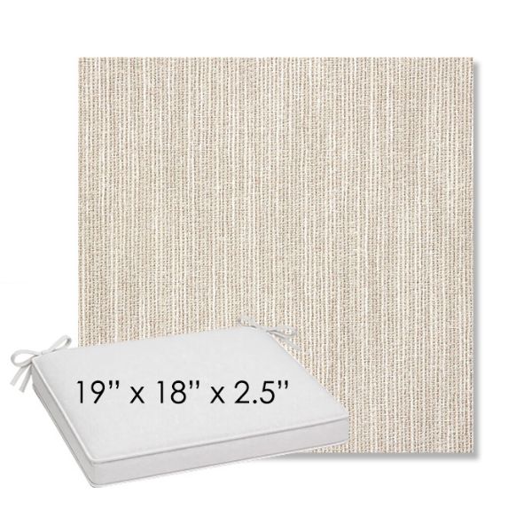 Picture of Adena Sand | Sunbrella® 19" x 18" Outdoor Dining Cushion