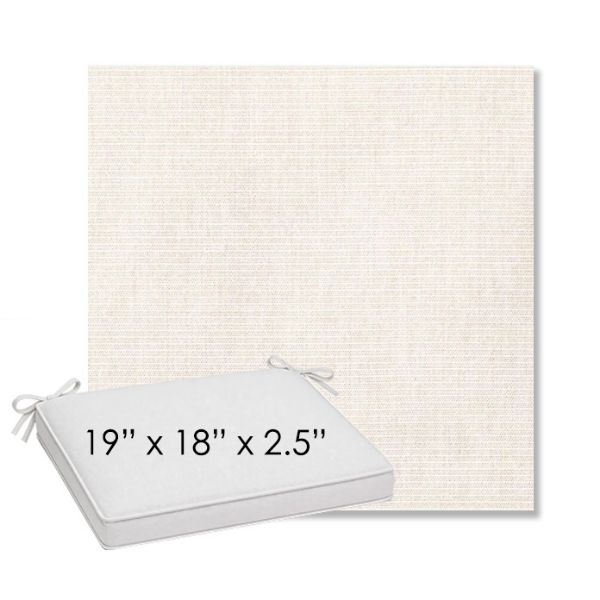 Picture of Ambrose Linen | Sunbrella® 19" x 18" Outdoor Dining Cushion