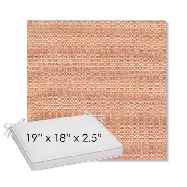 Picture of Ambrose Terracotta | Sunbrella® 19" x 18" Outdoor Dining Cushion