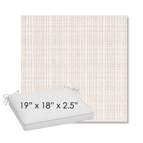 Picture of Benson Sand | Sunbrella® 19" x 18" Outdoor Dining Cushion