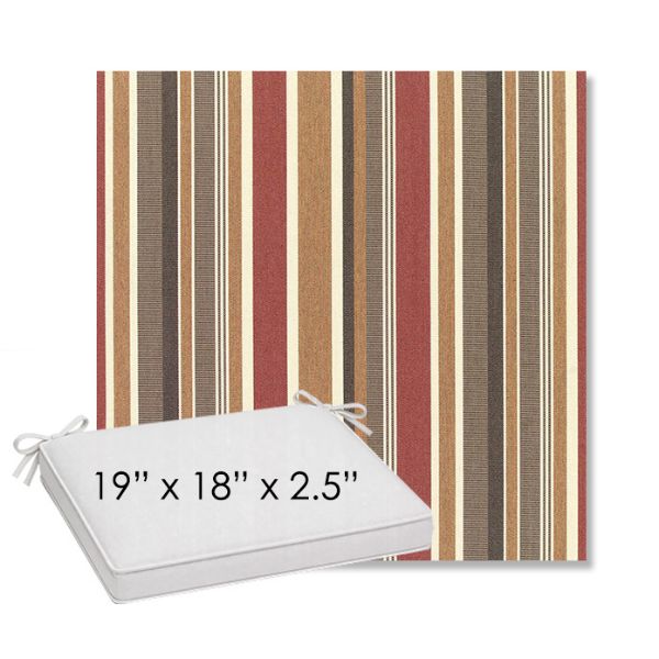 Picture of Brannon Redwood | Sunbrella® 19" x 18" Outdoor Dining Cushion