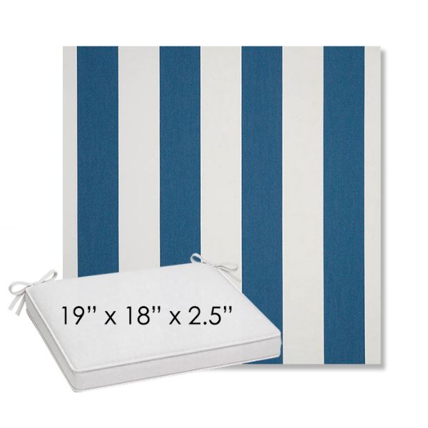 Picture of Cabana Regatta | Sunbrella® 19" x 18" Outdoor Dining Cushion