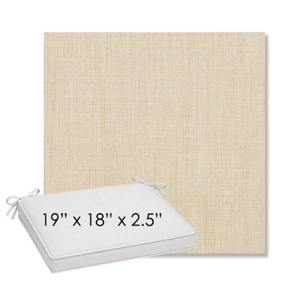 Picture of Canvas Flax | Sunbrella® 19" x 18" Outdoor Dining Cushion