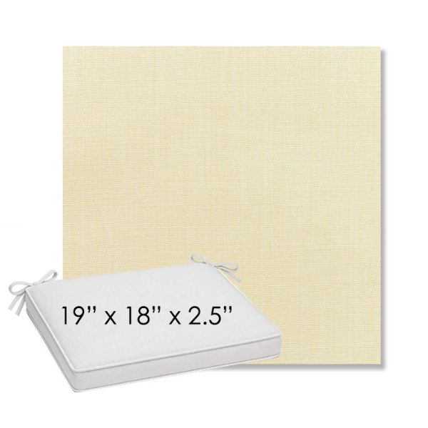 Picture of Canvas Vellum | Sunbrella® 19" x 18" Outdoor Dining Cushion