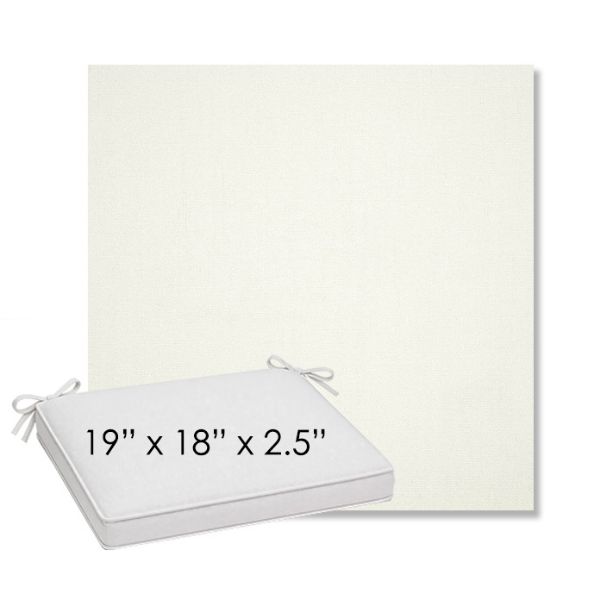 Picture of Canvas White | Sunbrella® 19" x 18" Outdoor Dining Cushion