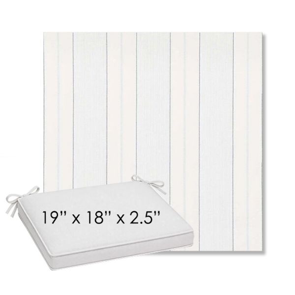 Picture of Carlo Coastal | Sunbrella® 19" x 18" Outdoor Dining Cushion