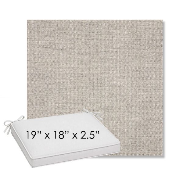 Picture of Cast Silver | Sunbrella® 19" x 18" Outdoor Dining Cushion