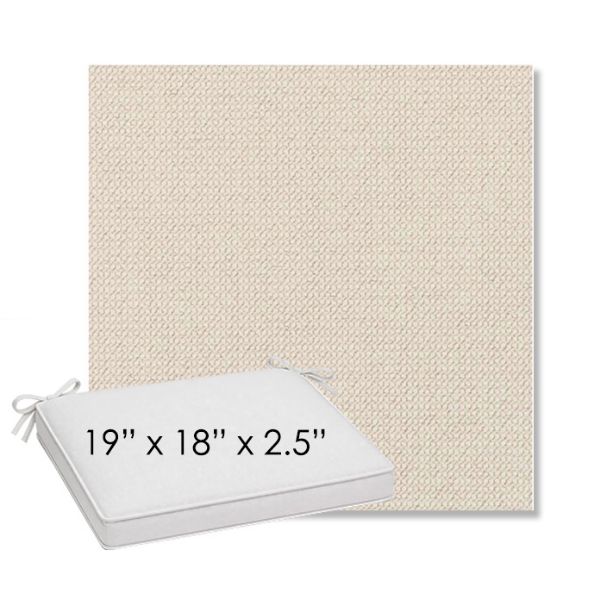 Picture of Charmer Parchment | Sunbrella® 19" x 18" Outdoor Dining Cushion