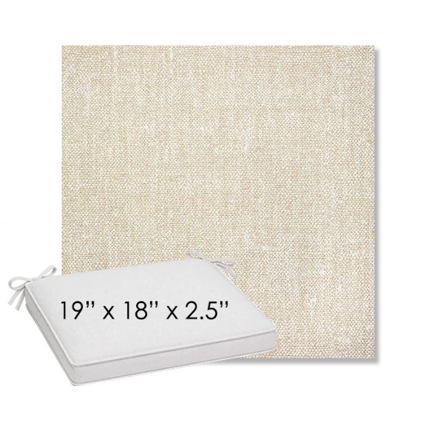 Picture of Chartres Cloud | Sunbrella® 19" x 18" Outdoor Dining Cushion
