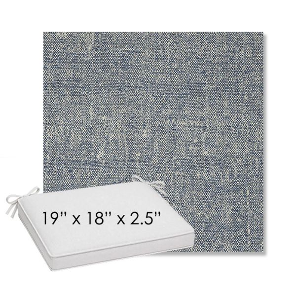 Picture of Chartres Storm | Sunbrella® 19" x 18" Outdoor Dining Cushion