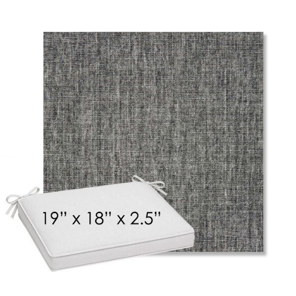 Picture of Crush Pewter | Sunbrella® 19" x 18" Outdoor Dining Cushion