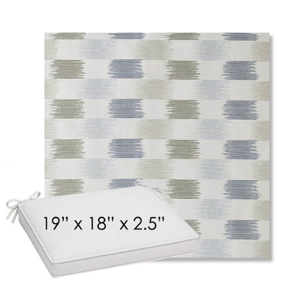 Picture of Dream Mist | Sunbrella® 19" x 18" Outdoor Dining Cushion