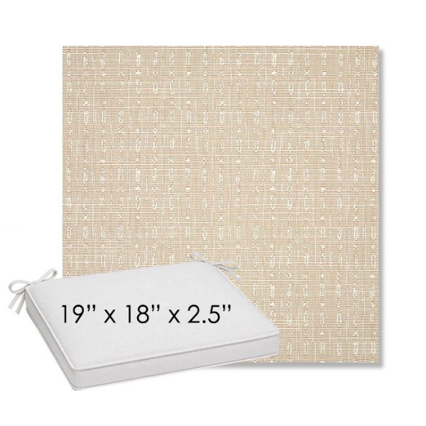 Picture of Embrace Linen | Sunbrella® 19" x 18" Outdoor Dining Cushion