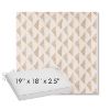 Picture of Etched Angles Cognac | Sunbrella® 19" x 18" Outdoor Dining Cushion