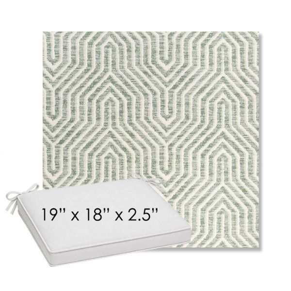 Picture of Etna Juniper | Sunbrella® 19" x 18" Outdoor Dining Cushion