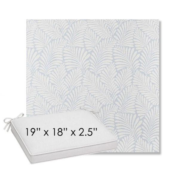 Picture of Frond Sky | Sunbrella® 19" x 18" Outdoor Dining Cushion