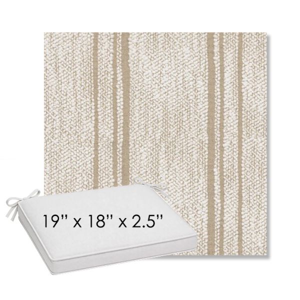 Picture of Harvest Kaolin | Sunbrella® 19" x 18" Outdoor Dining Cushion