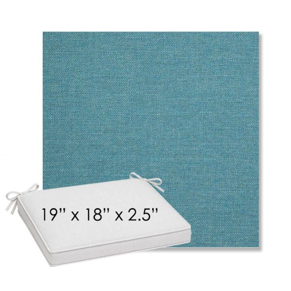 Picture of Idol Lagoon | Sunbrella® 19" x 18" Outdoor Dining Cushion