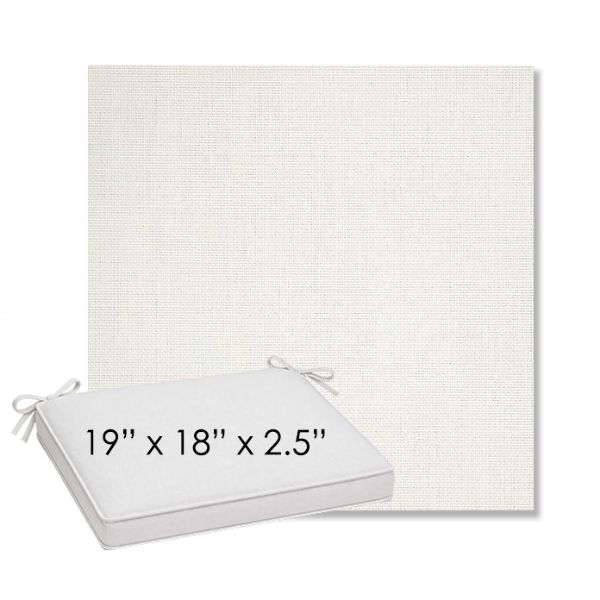 Picture of Idol Snow | Sunbrella® 19" x 18" Outdoor Dining Cushion
