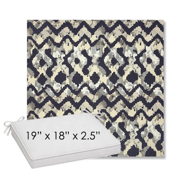 Picture of Inga Midnight | Sunbrella® 19" x 18" Outdoor Dining Cushion