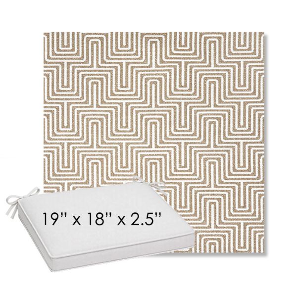Picture of Key Figure Mineral | Sunbrella® 19" x 18" Outdoor Dining Cushion