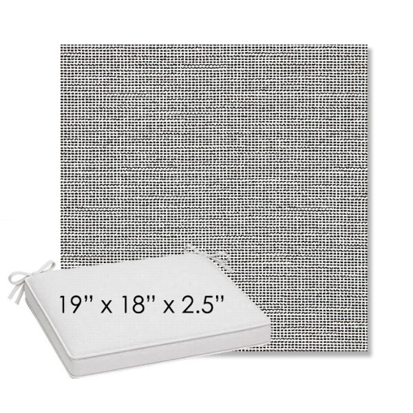 Picture of Kudos Newsprint | Sunbrella® 19" x 18" Outdoor Dining Cushion