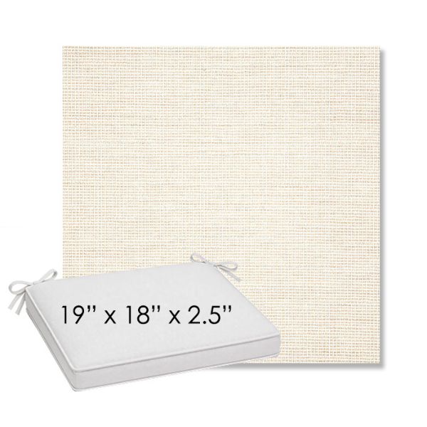 Picture of Kudos Vellum | Sunbrella® 19" x 18" Outdoor Dining Cushion