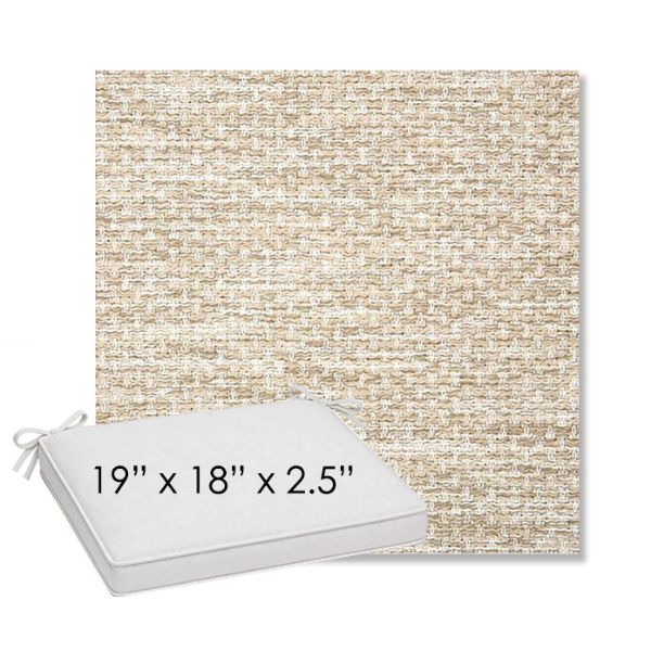 Picture of Litchfield Sand | Sunbrella® 19" x 18" Outdoor Dining Cushion
