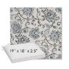 Picture of Martha Floral Periwinkle | Sunbrella® 19" x 18" Outdoor Dining Cushion