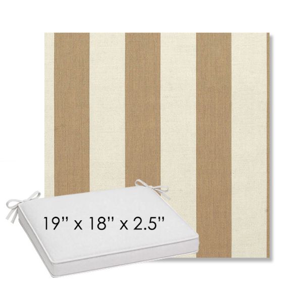 Picture of Maxim Heather Beige | Sunbrella® 19" x 18" Outdoor Dining Cushion