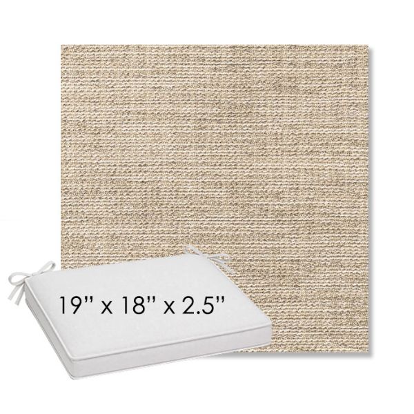 Picture of Momento Parchment | Sunbrella® 19" x 18" Outdoor Dining Cushion