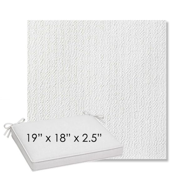 Picture of Momento Snow | Sunbrella® 19" x 18" Outdoor Dining Cushion