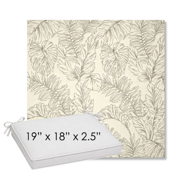 Picture of Palma Whitesand | Sunbrella® 19" x 18" Outdoor Dining Cushion