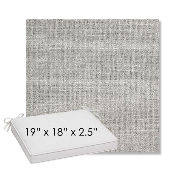 Picture of Piazza Pebble | Sunbrella® 19" x 18" Outdoor Dining Cushion