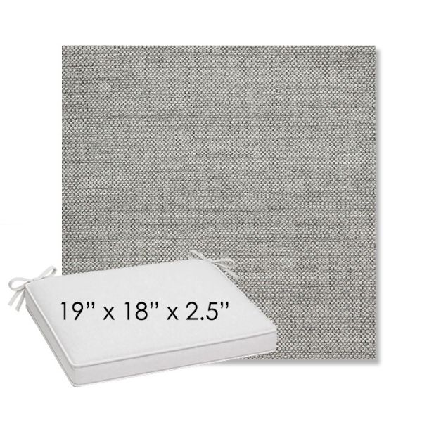 Picture of Piazza Stone | Sunbrella® 19" x 18" Outdoor Dining Cushion
