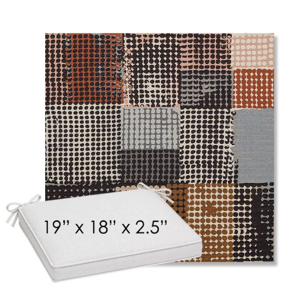 Picture of Pop Punchcard | Sunbrella® 19" x 18" Outdoor Dining Cushion